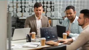 Business team using Seekde AI platform to improve digital productivity