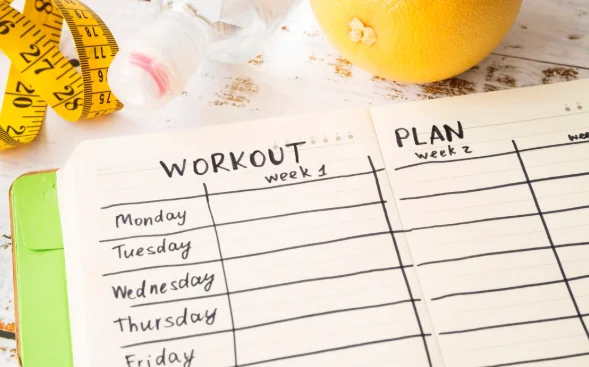 Workout plan template with modern style-how much body fat can you lose in a month