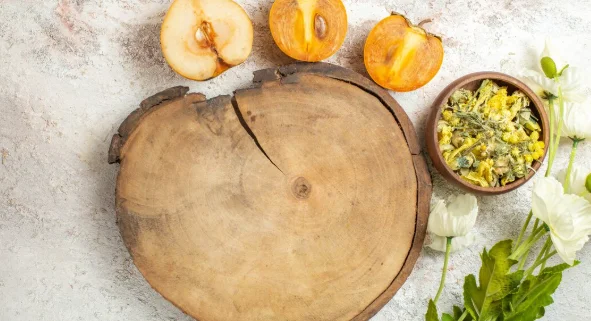 Bowl of palm with star anises and cinnamon sticks around-diy for decorating room