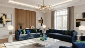 Elegant luxury living room interior design