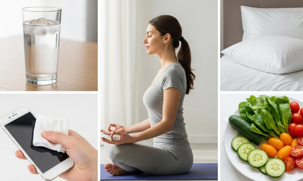 Healthy habits for clear glowing skin