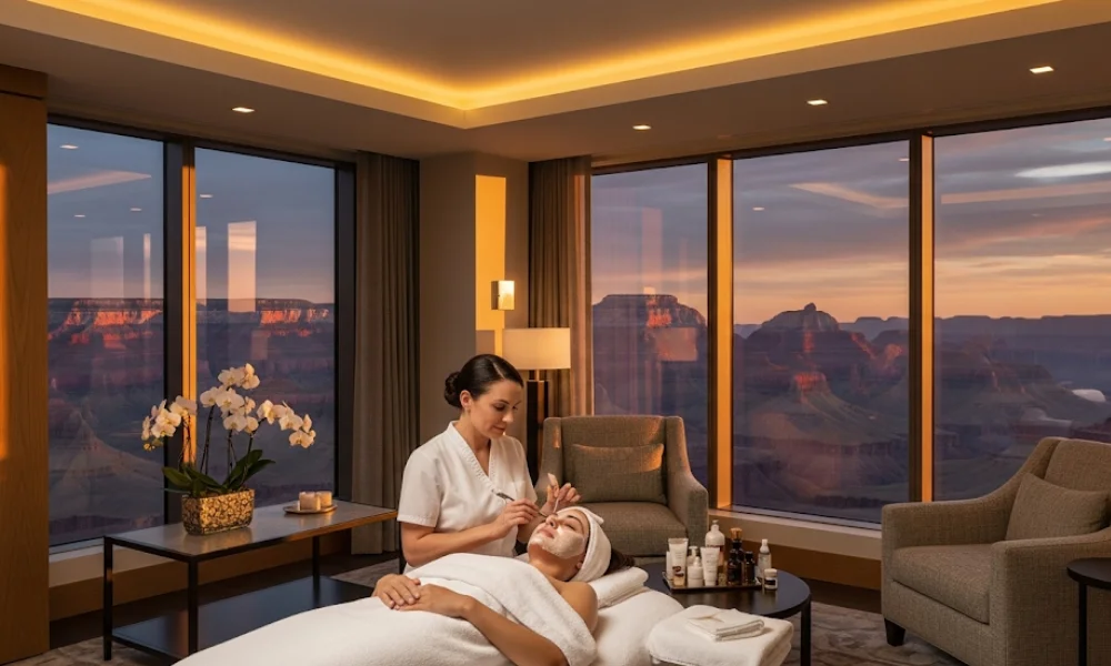 Luxury spa with Grand Canyon view