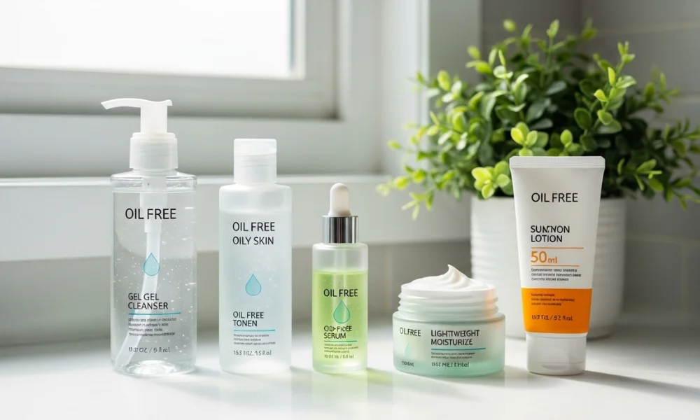 Oil-free skincare products for oily skin