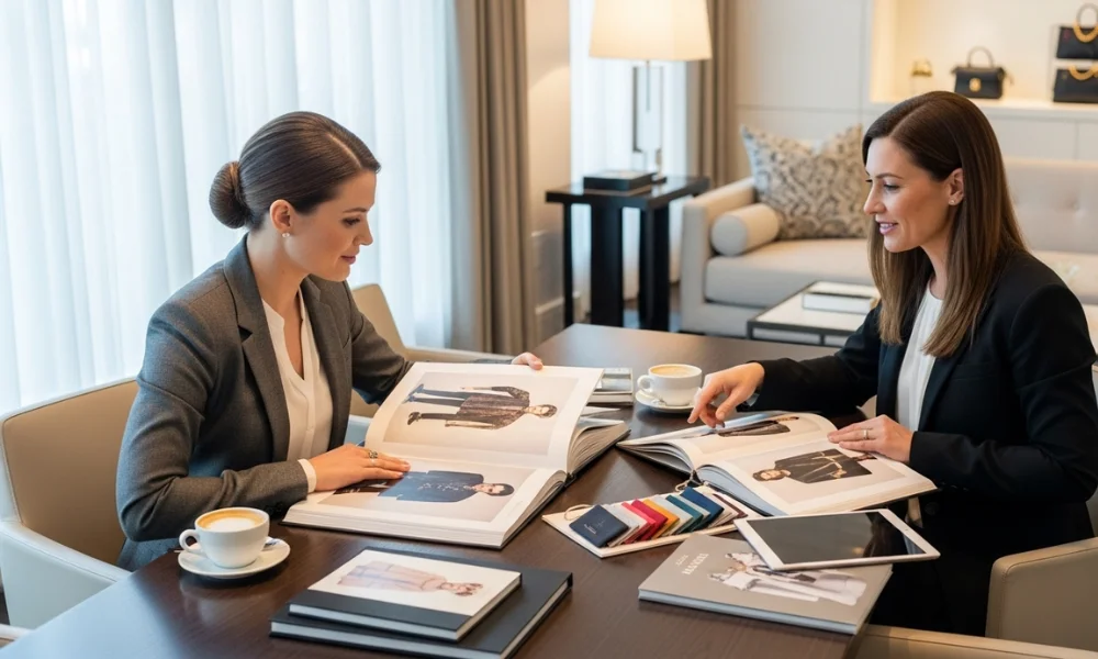 Private wardrobe styling session with personal shopper