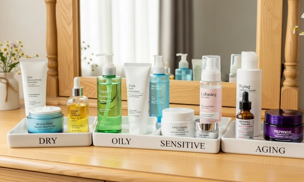 Products for dry, oily, sensitive, aging