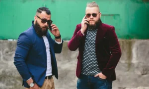 Side-by-side of poorly styled vs well-styled hipster outfit.