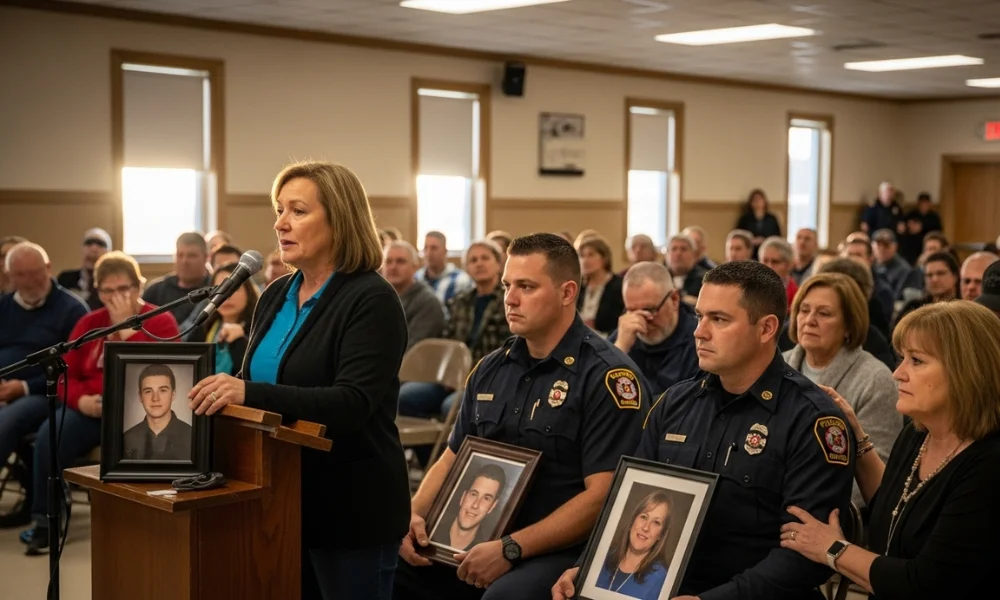 Survivors and families sharing heartfelt stories at a Chatham community event