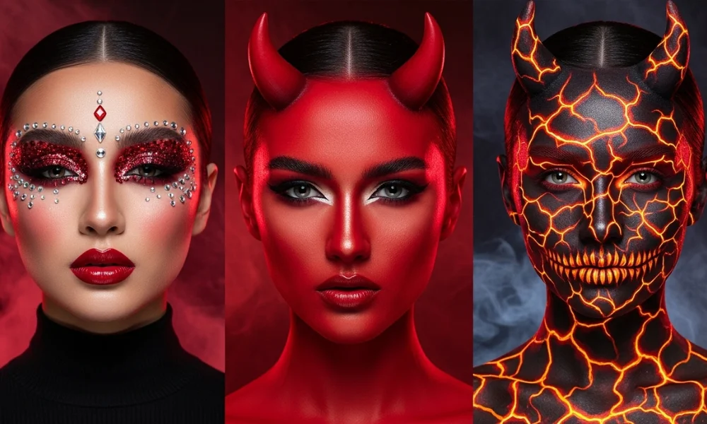 Three creative fantasy face makeups