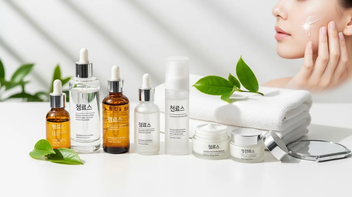 korean Skincare products displayed